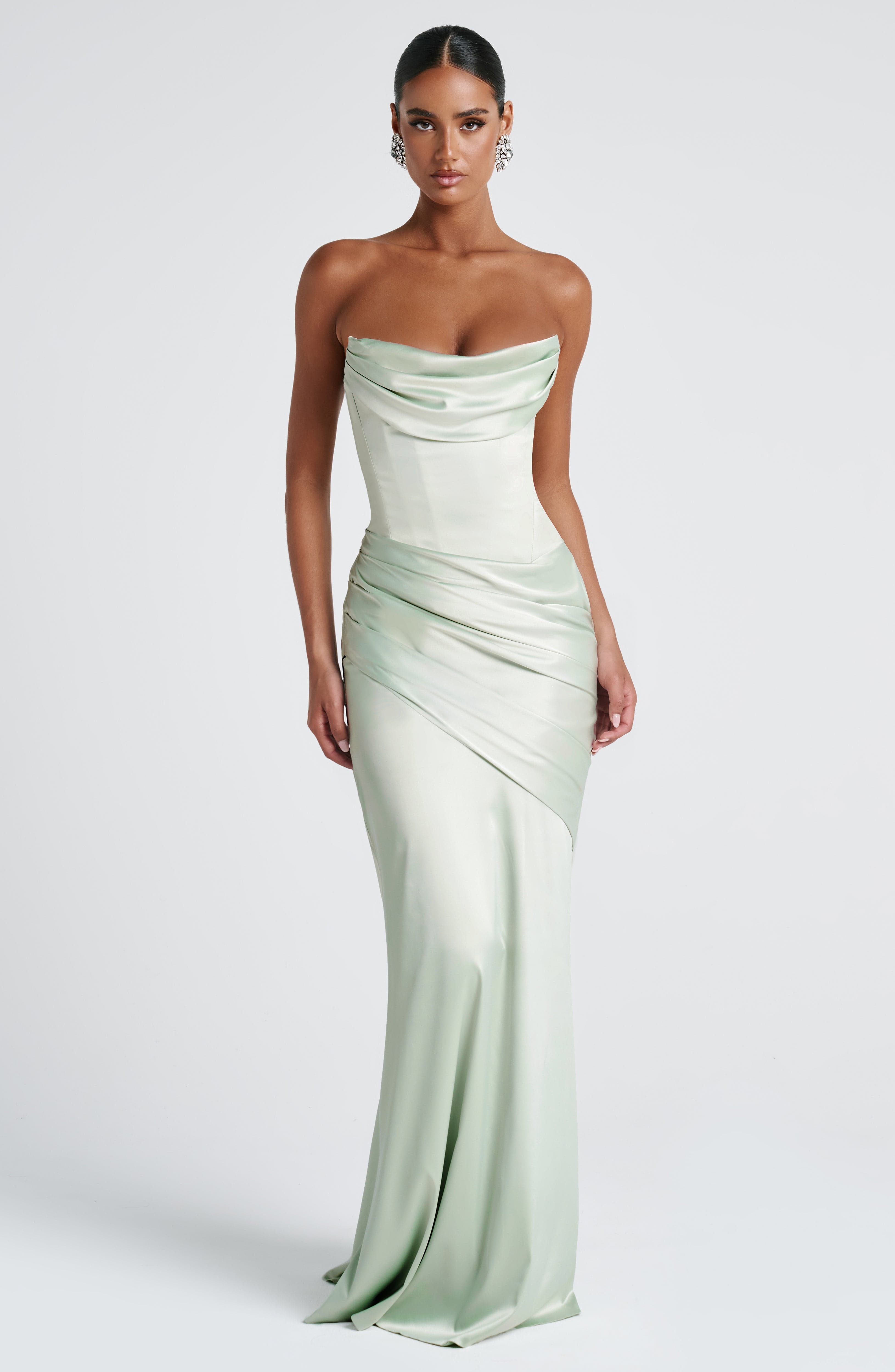 Amaris | Soft Mint Maxi Dress