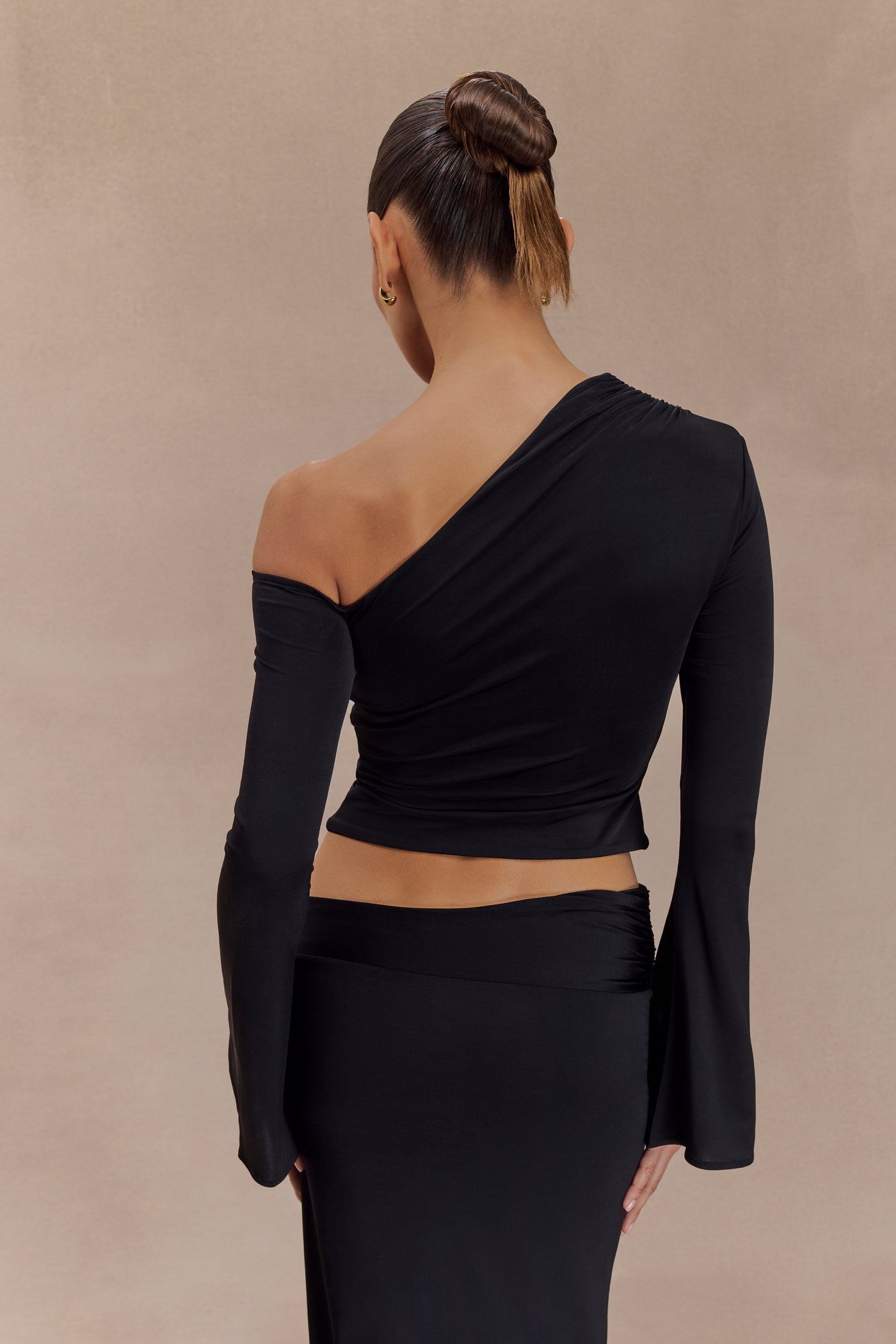 Ainsley Asymmetrical Long Sleeve Dress