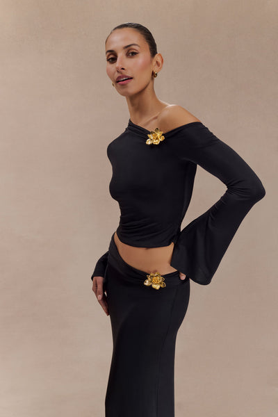 Ainsley Asymmetrical Long Sleeve Dress