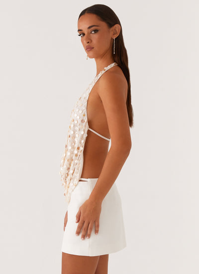 Brixton | Pearl Cowl Neck Halter Top