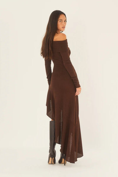 Riva Asymmetrical Off-Shoulder Dress