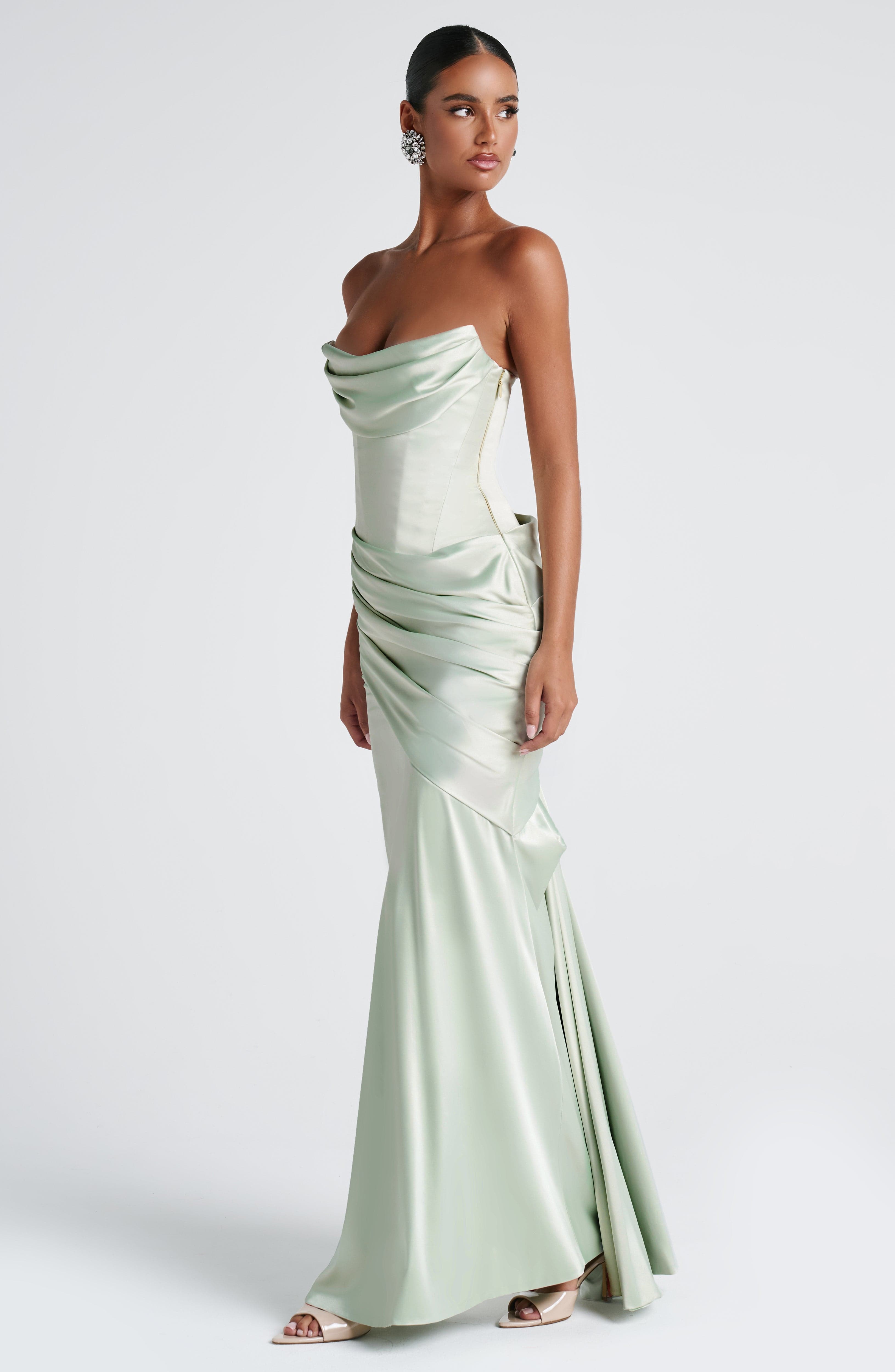Amaris | Soft Mint Maxi Dress