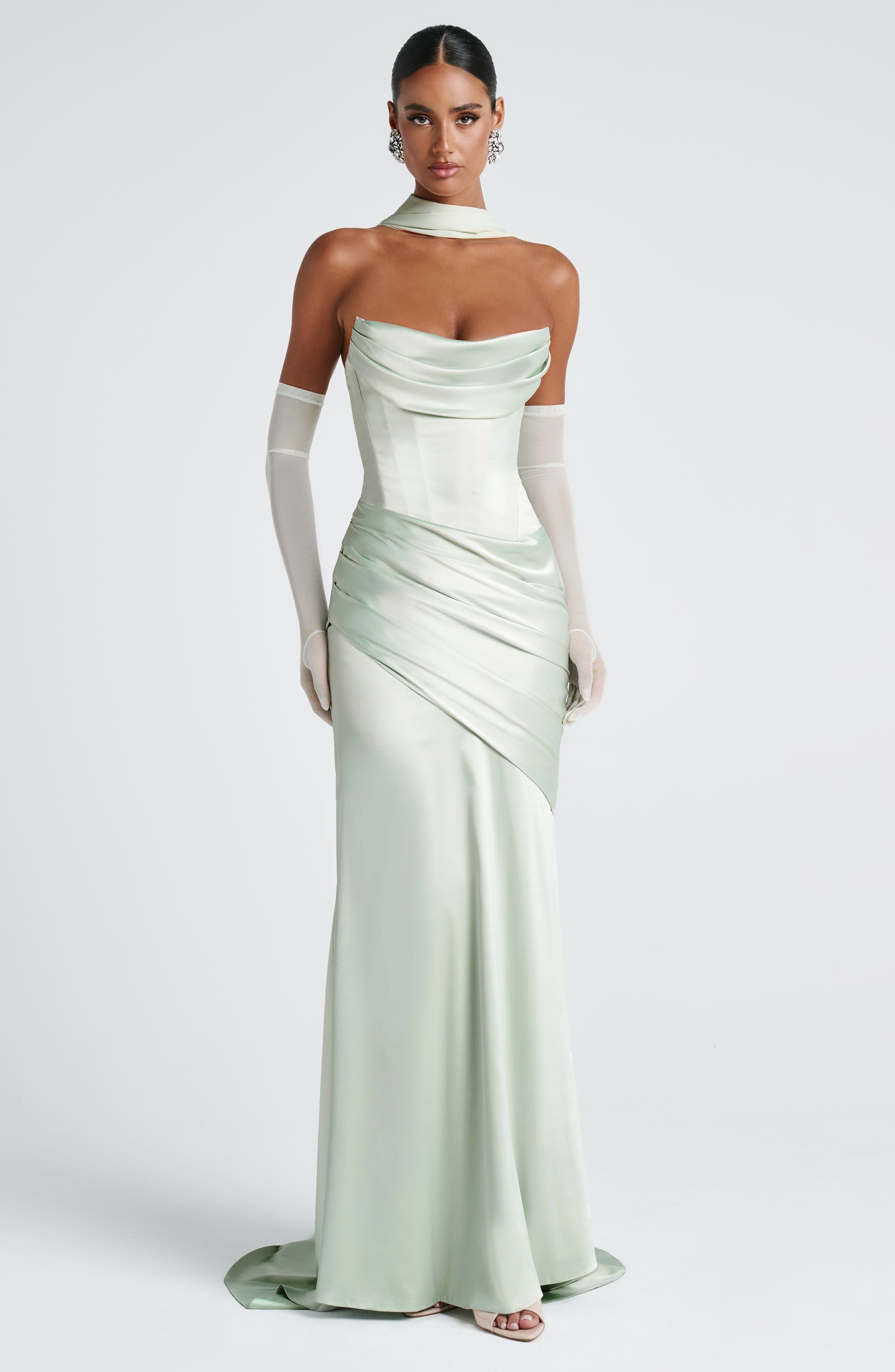 Amaris | Soft Mint Maxi Dress