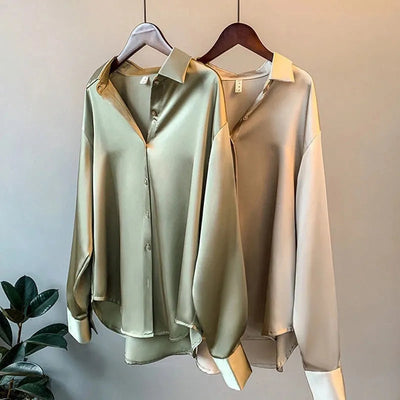 Lara - Luxury Satin Shirt